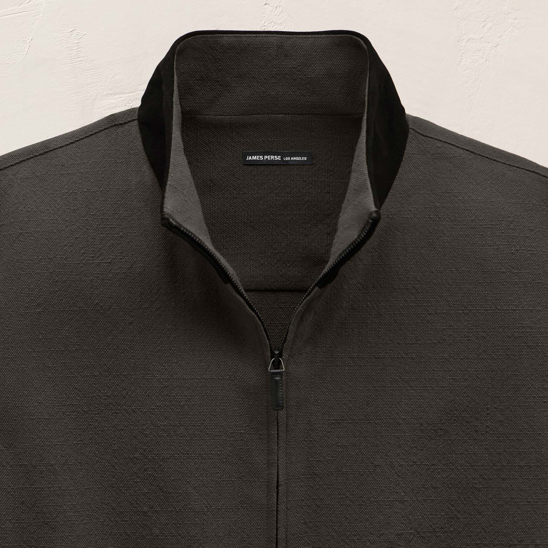 Suede Trimmed Track Jacket - Dark Olive/Black - Image 6