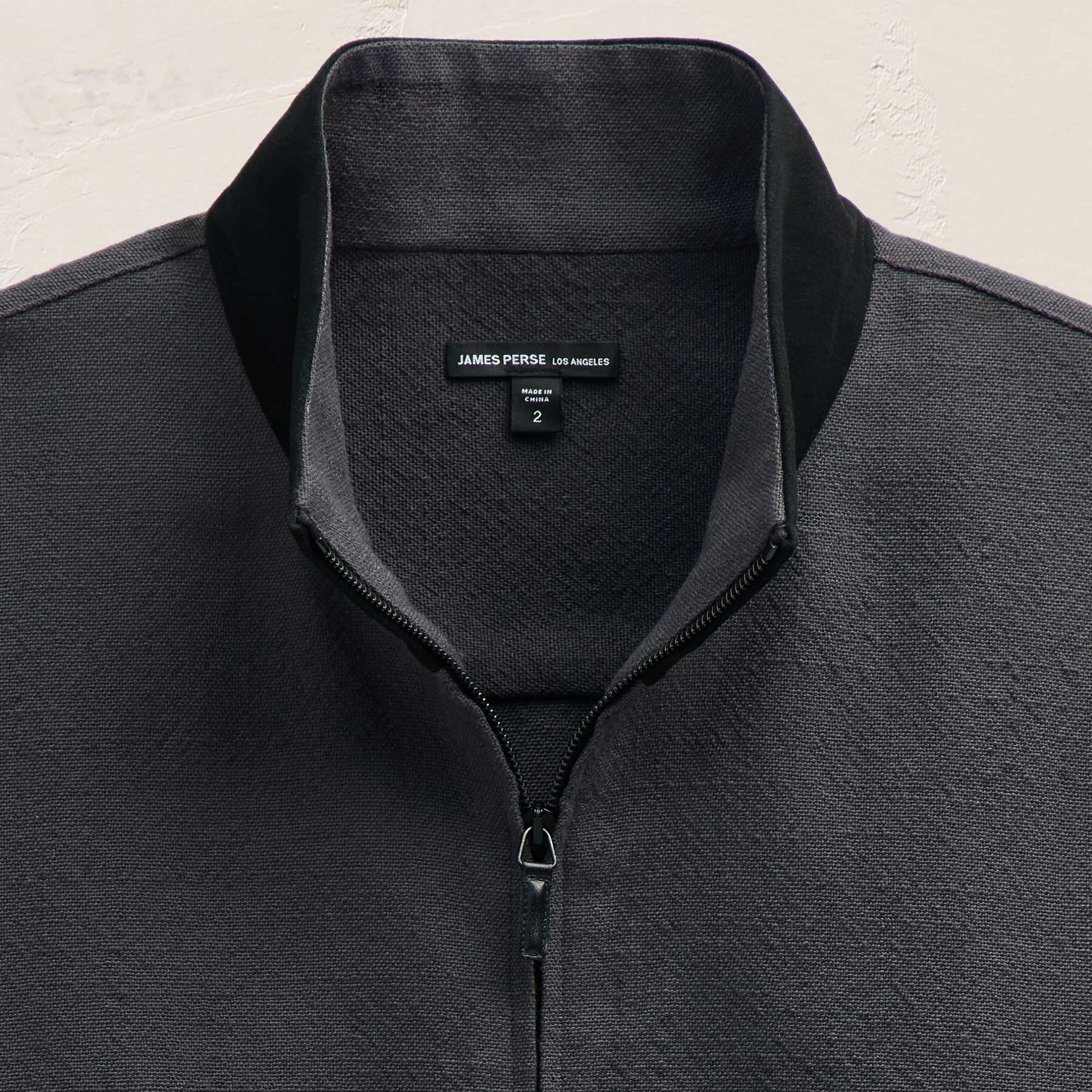 Suede Trimmed Track Jacket - Charcoal/Black - Image 4