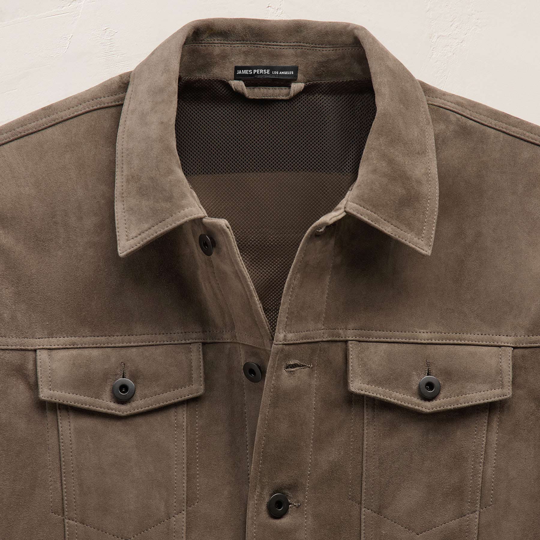 Suede Trucker Jacket - Caribou - Image 7