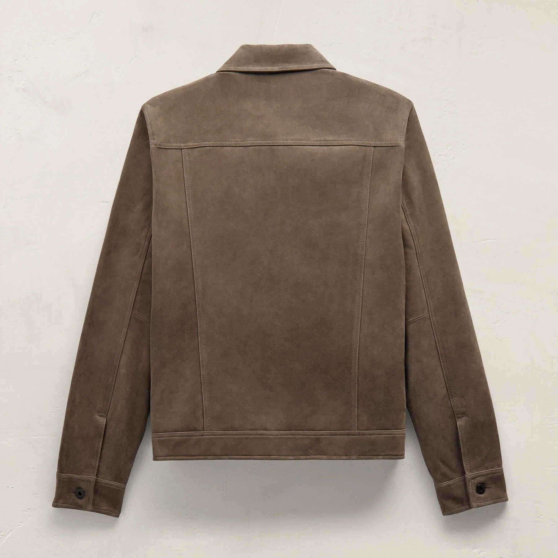 Suede Trucker Jacket - Caribou - Image 9