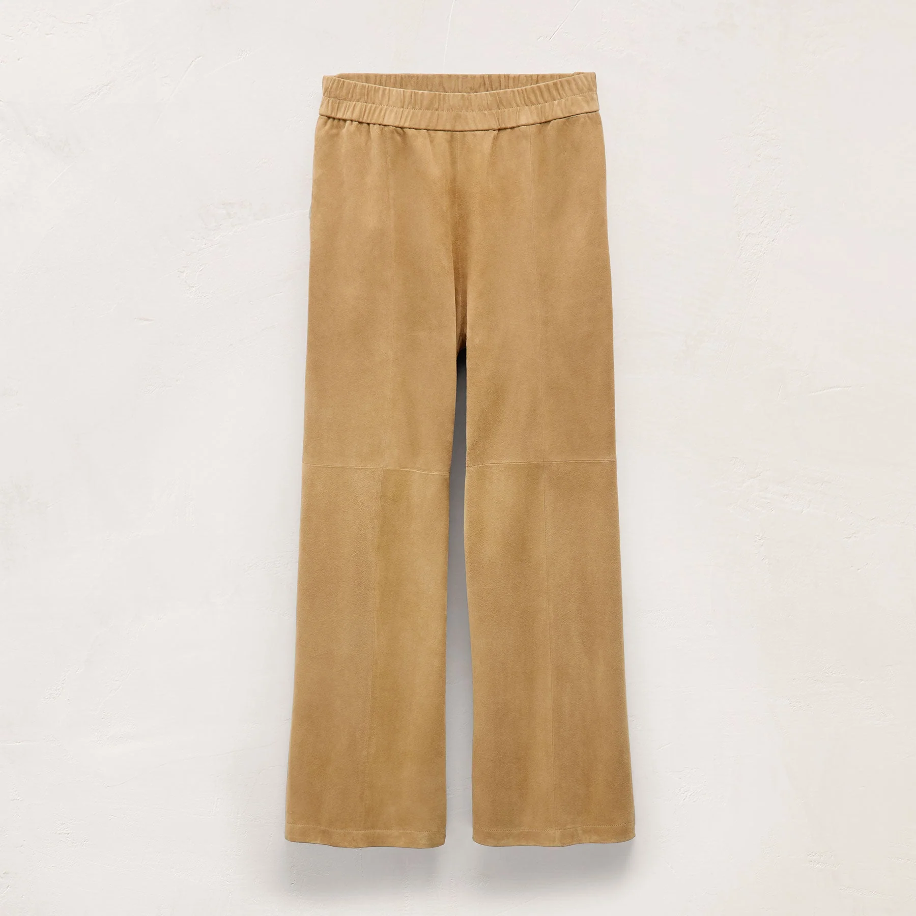 Suede Wide Leg Pant - Sand - Image 2