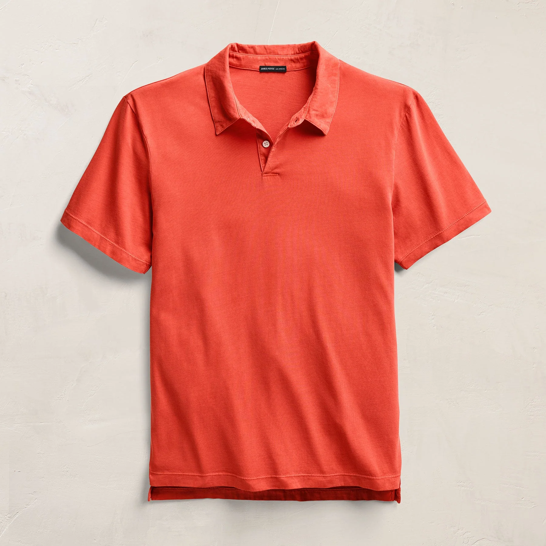 Sueded Jersey Polo - Blood Orange Pigment - Image 2