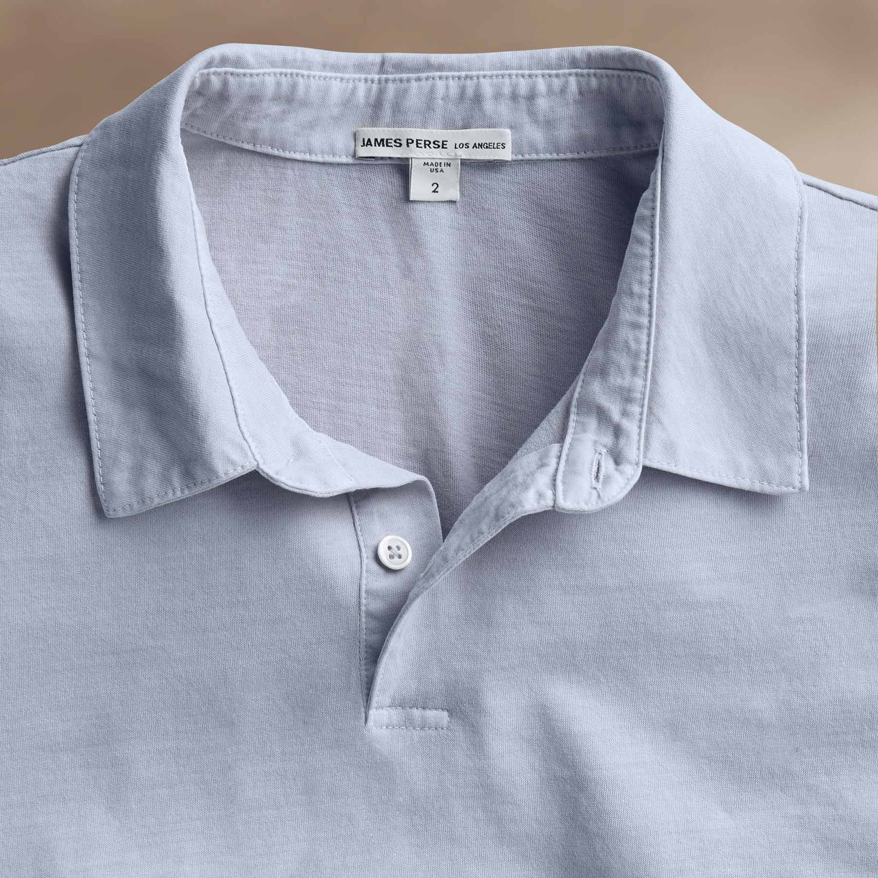 Sueded Jersey Polo - Grey Sky Pigment - Image 2
