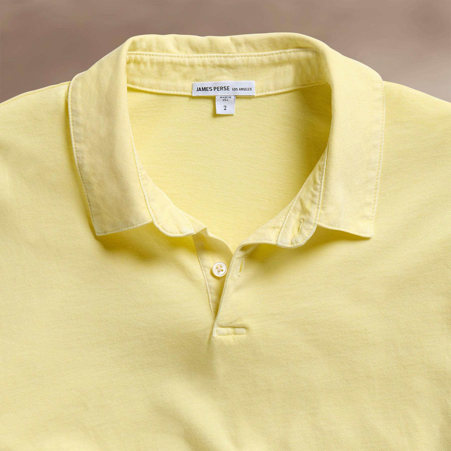 Sueded Jersey Polo - Yellow Cake Pigment - Image 2