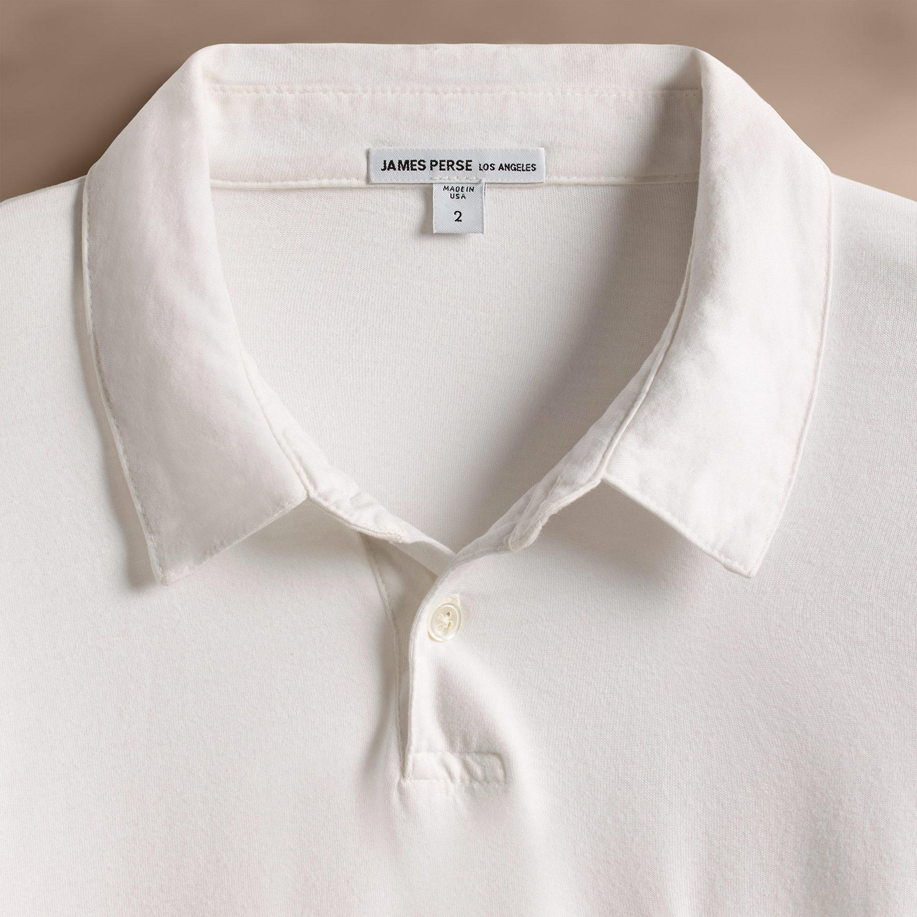 Sueded Jersey Rugby Polo - White - Image 3