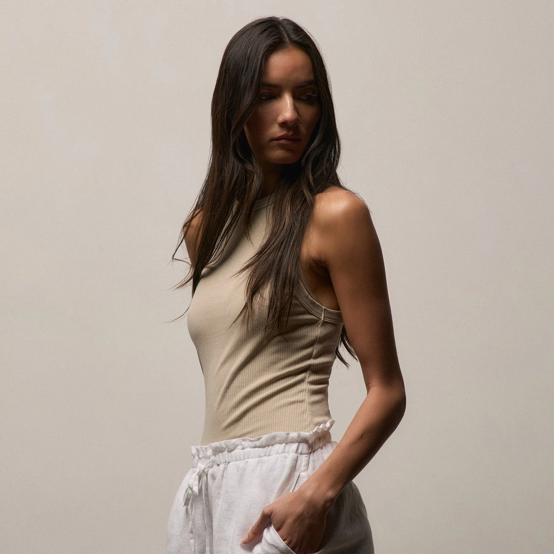 Sunset Tank - Light Khaki Pigment - Image 3