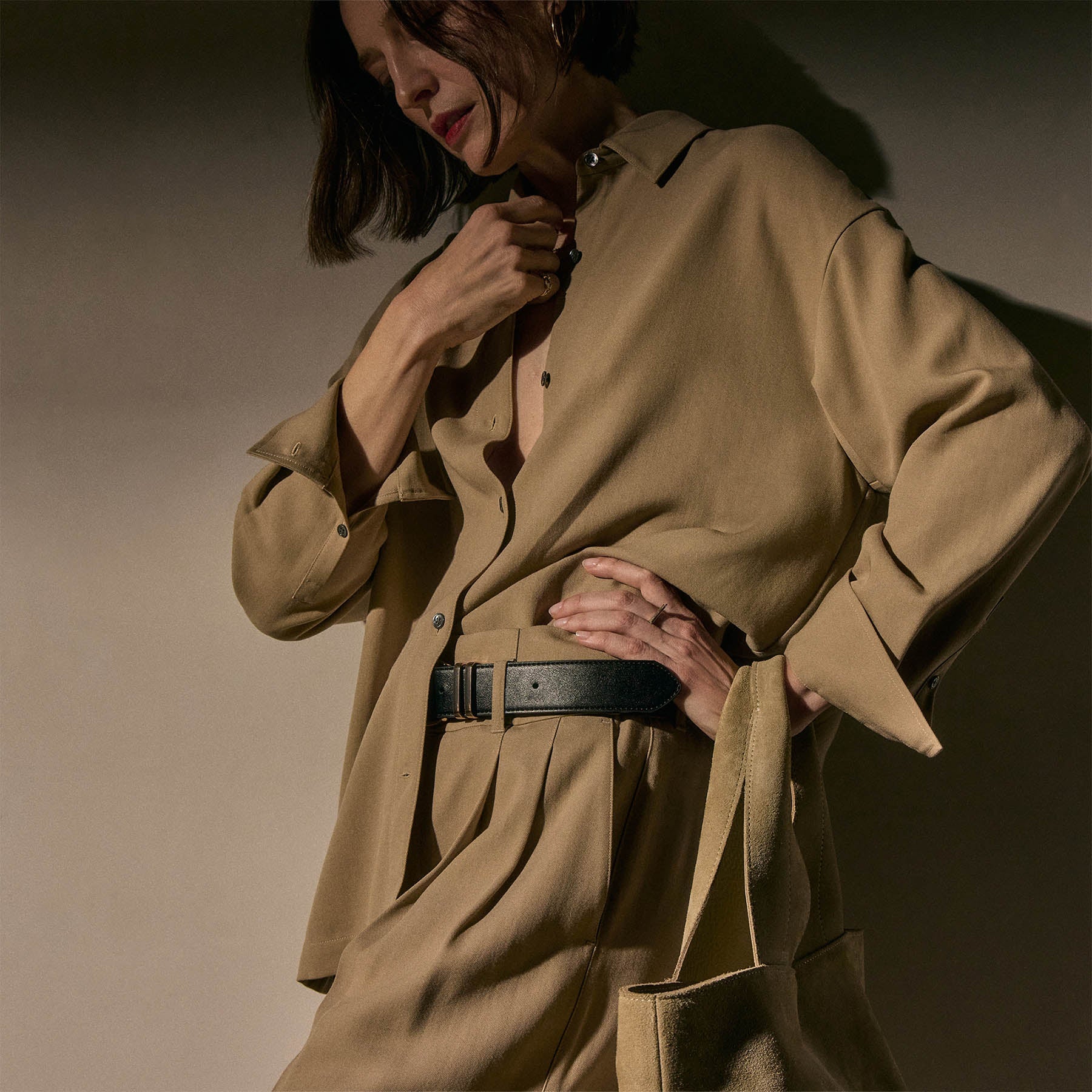 Tencel Wool Blouse - Soft Beige