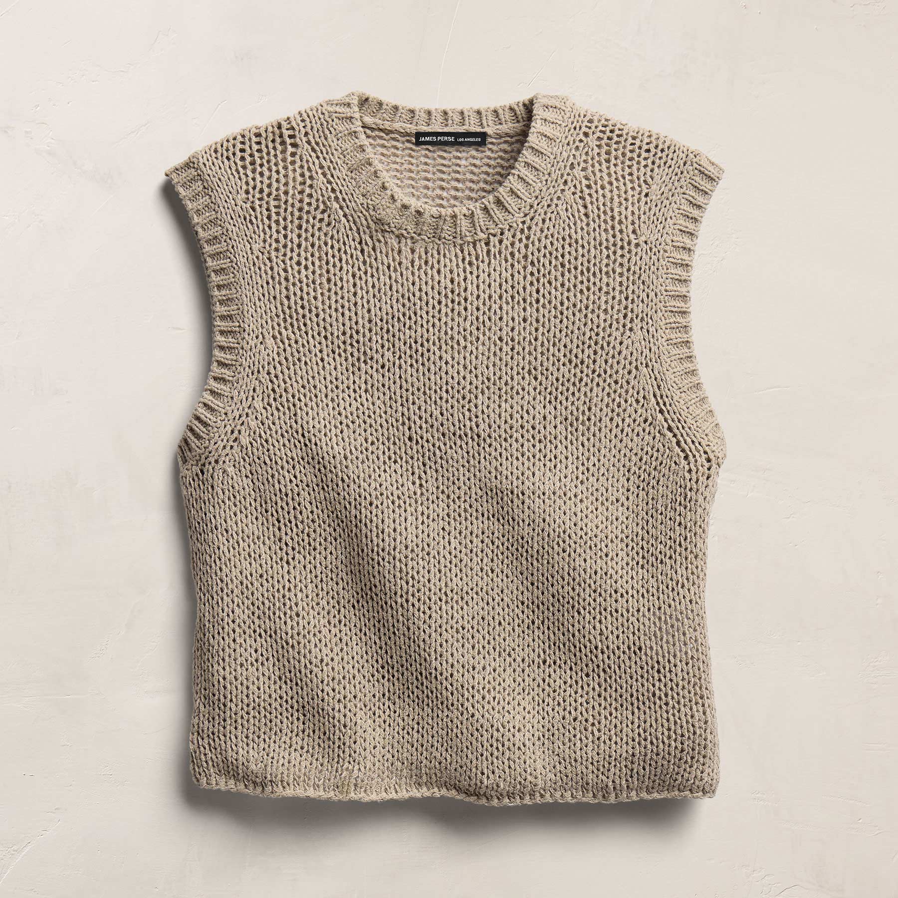 Cotton Linen Sweater Tank - Overcast - Image 2