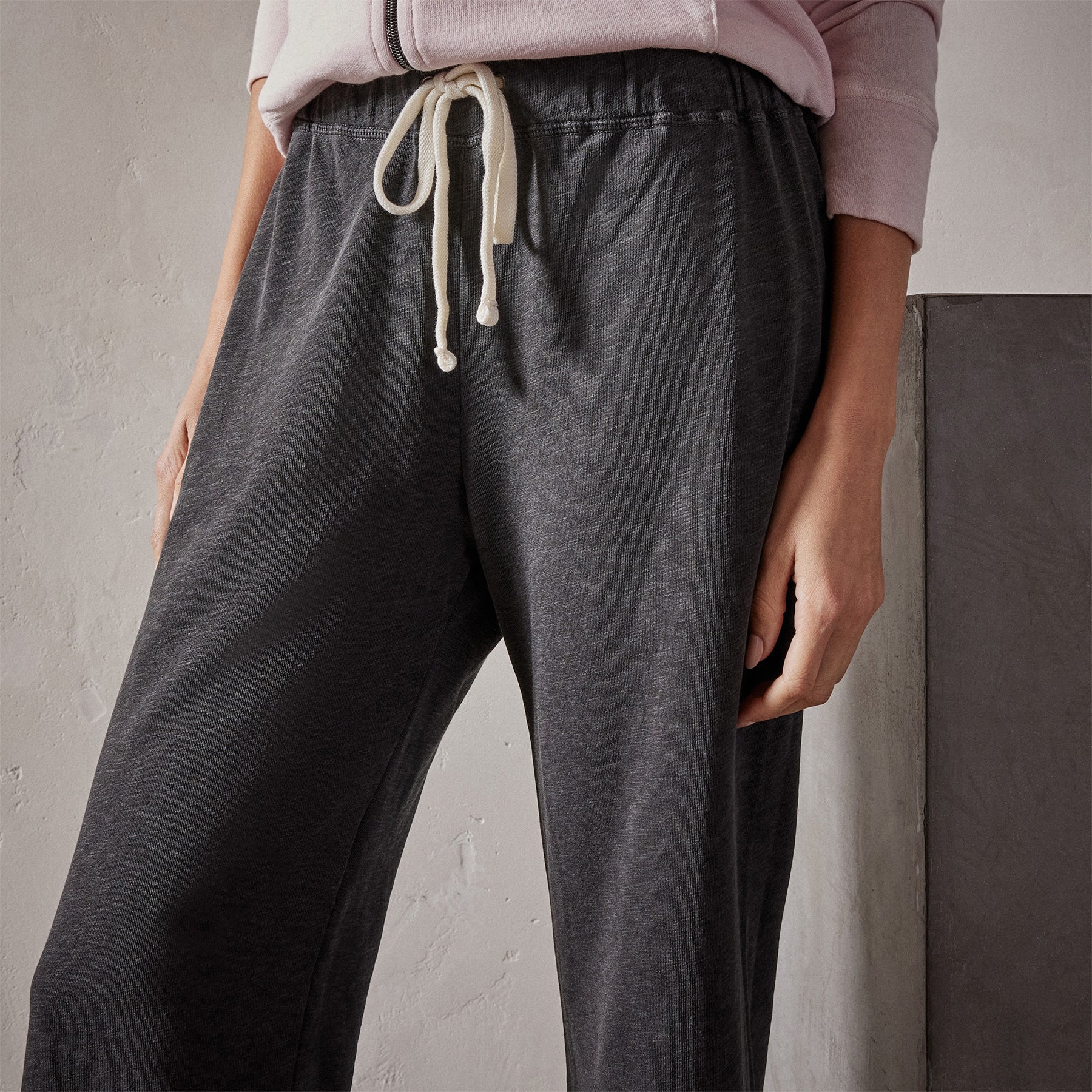 Vintage French Terry Cutoff Sweatpant - Carbon Pigment - Image 3