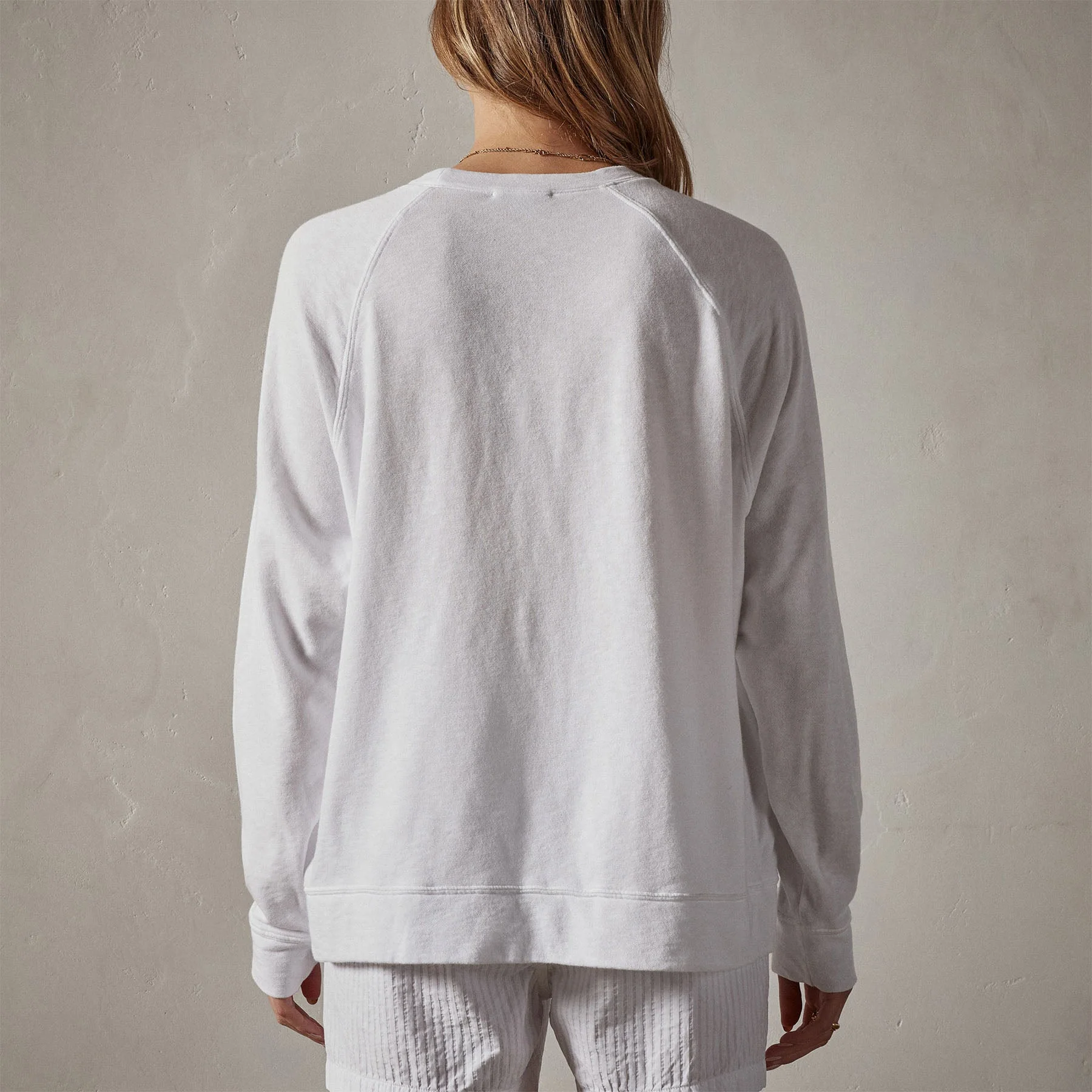 Vintage French Terry Relaxed Sweatshirt - White - Image 4