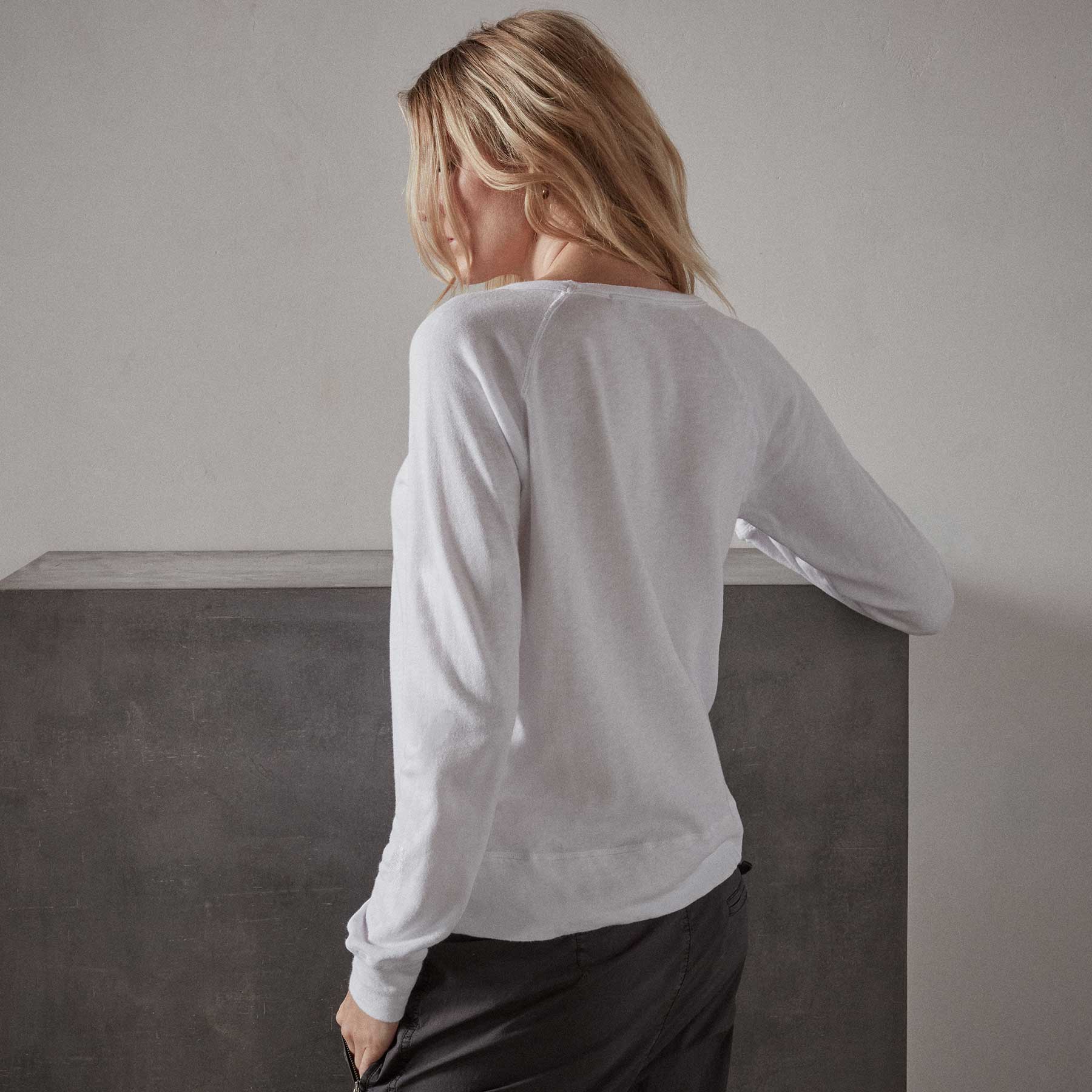 Vintage French Terry Sweatshirt - White - Image 5