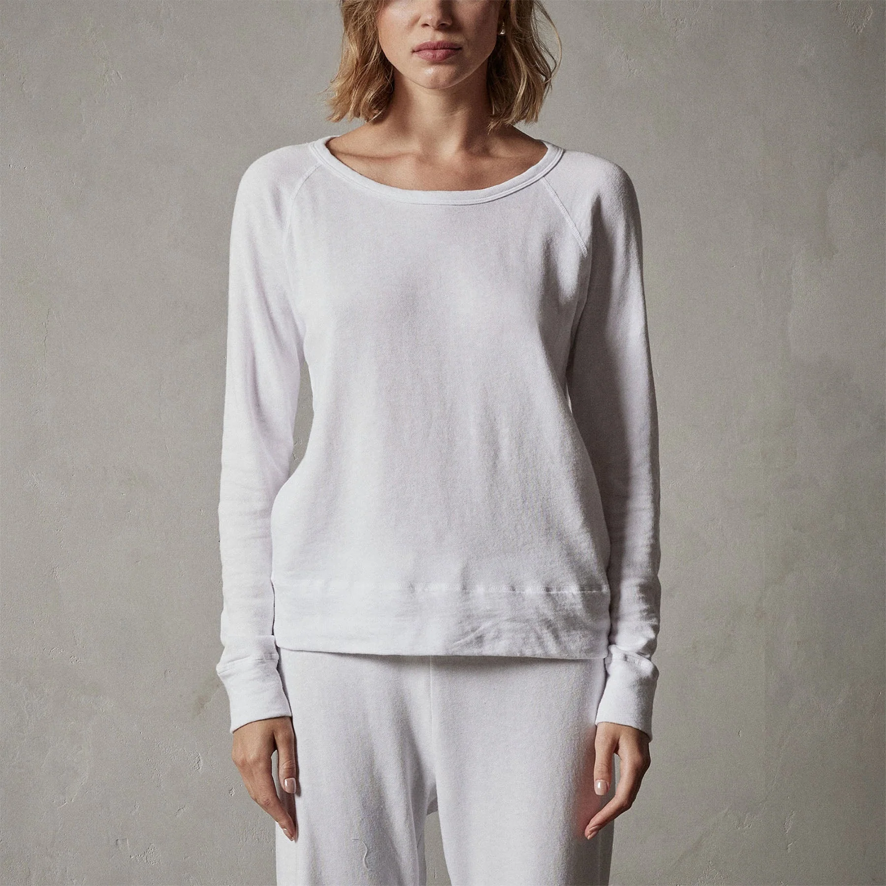 Vintage French Terry Sweatshirt - White - Image 6