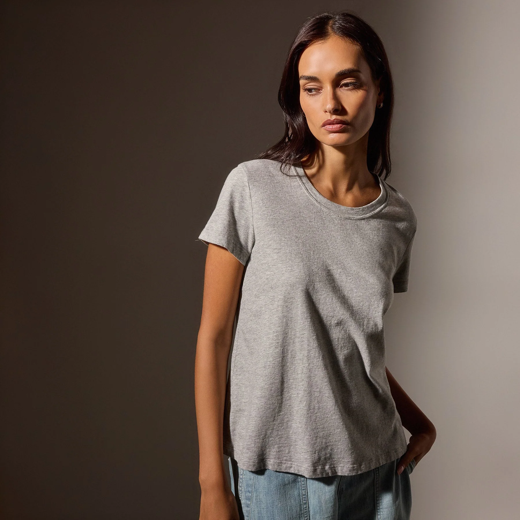 Vintage Heathered Little Boy Tee - Heather Grey - Image 3