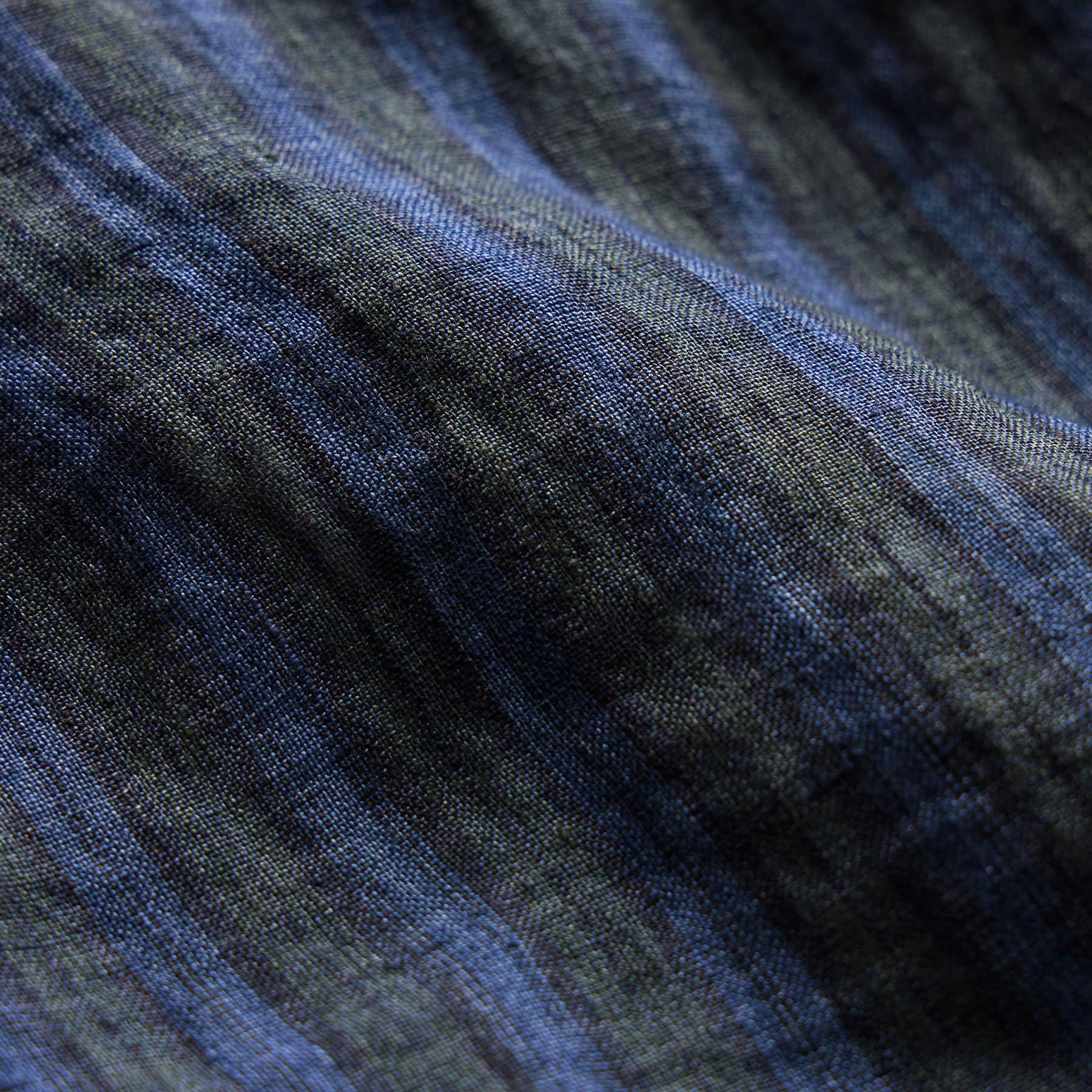 Washed Stripe Linen Relaxed Short - Blue Stripe - Image 6