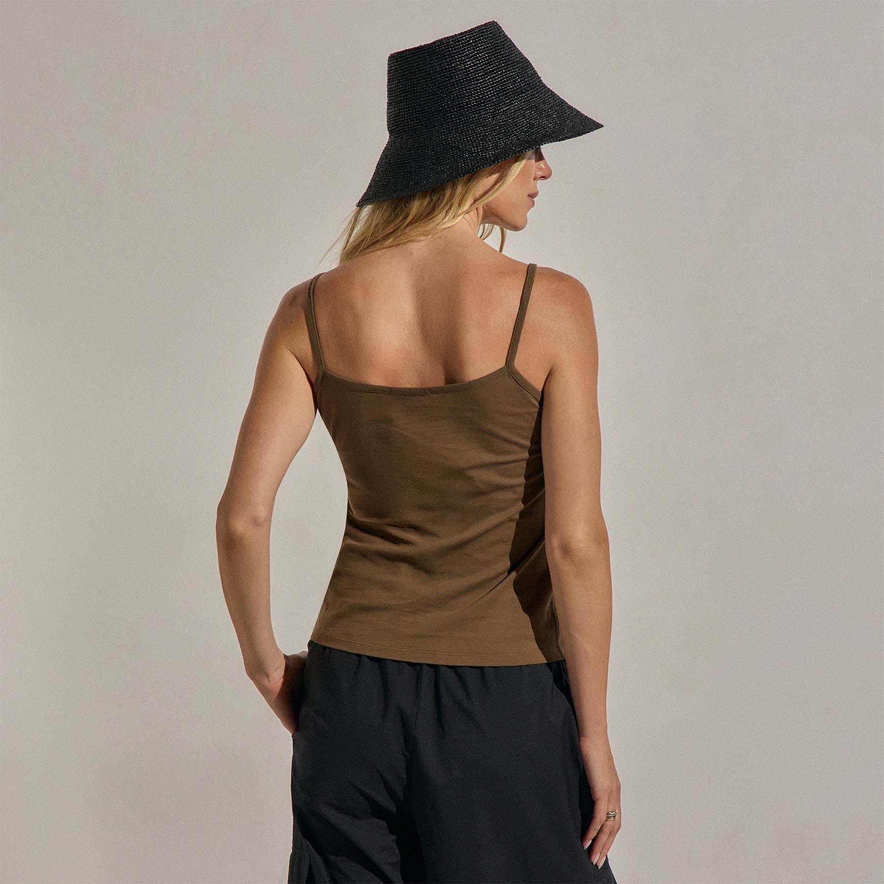 Wide Neck Tank Top - Cocoa - Image 4