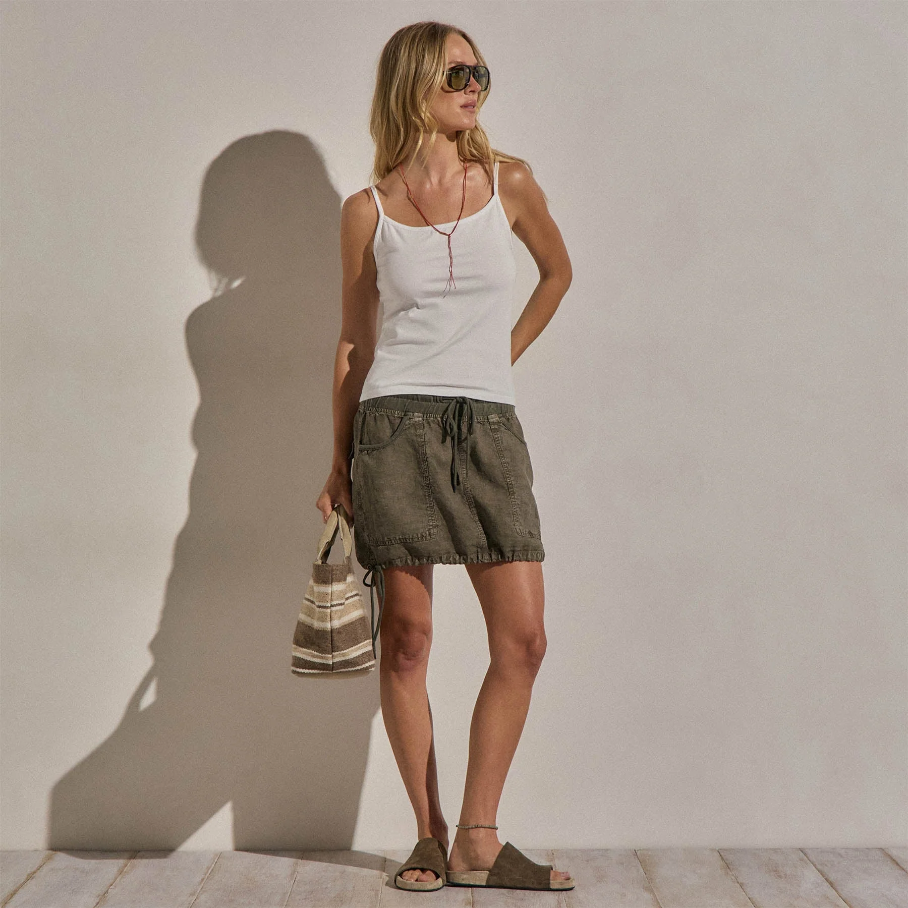 Wide Neck Tank Top - White - Image 4