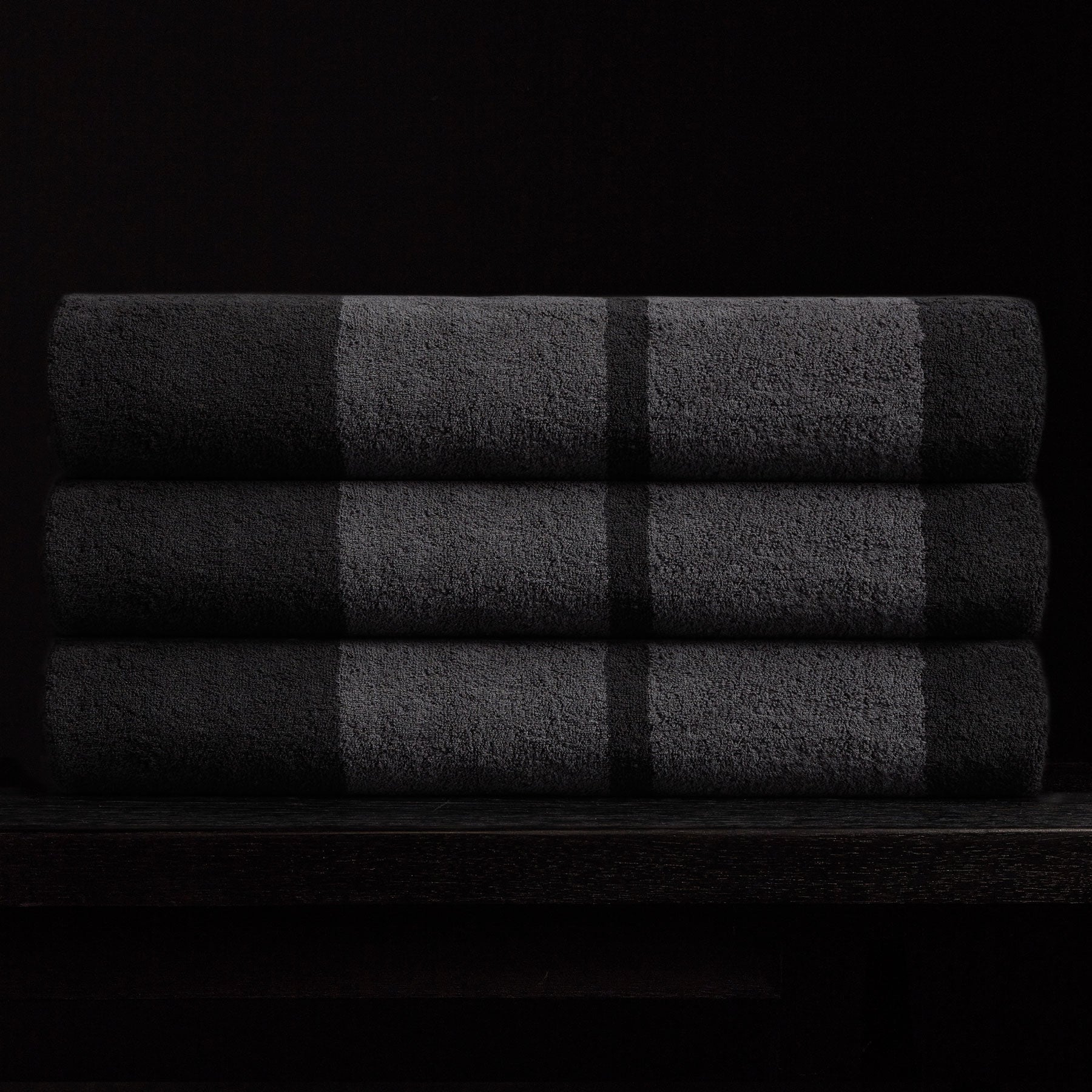 Wide Stripe Beach Towel - Black/Abyss - Image 2