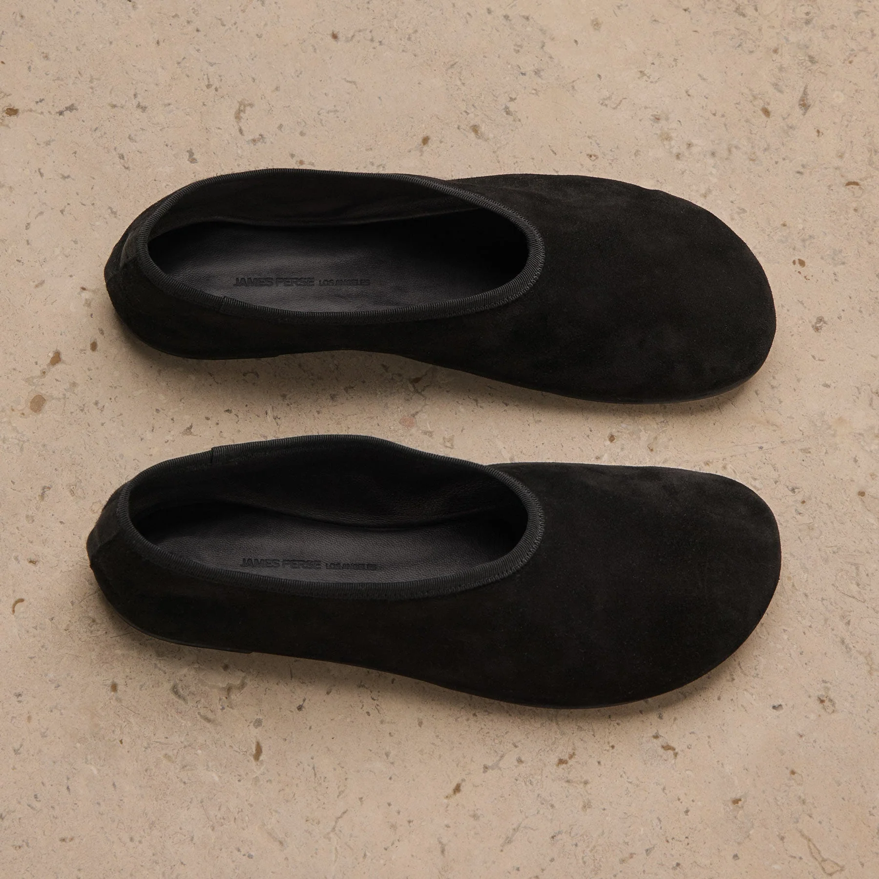 Women's Binded Suede Ballet Flat - Black - Image 2