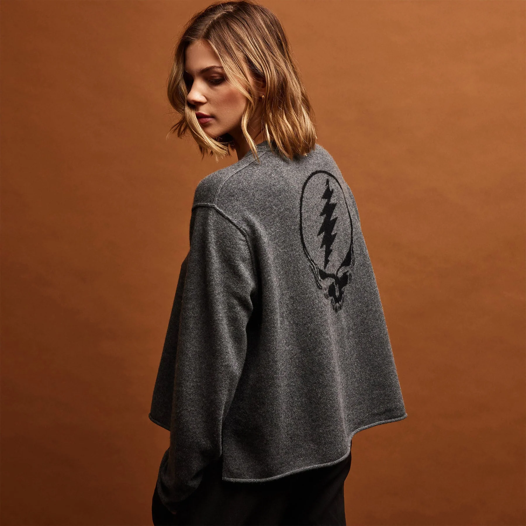 Women's Grateful Dead Cashmere Crew Set - Prussian/Flannel - Image 3