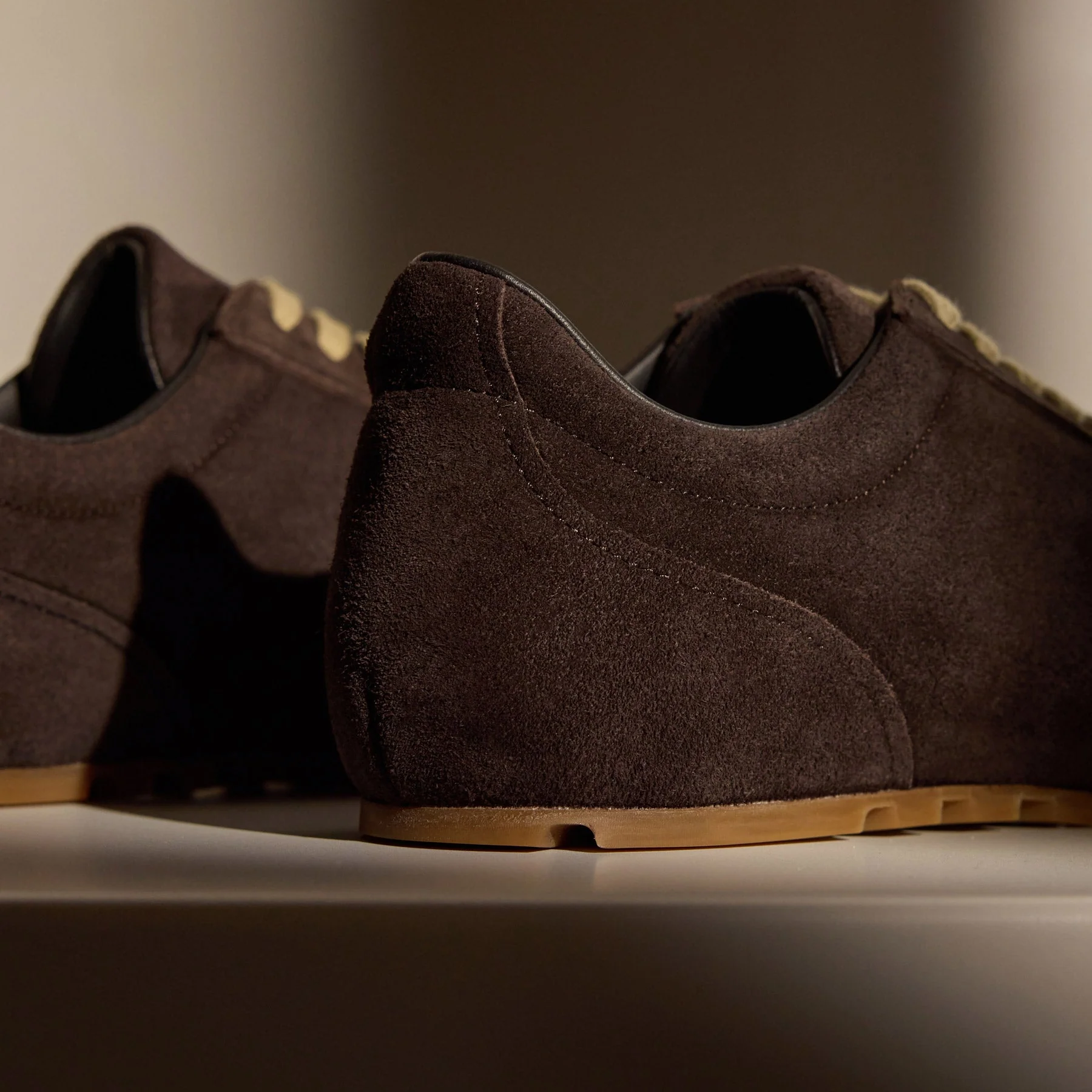 Women's Suede Low Running Sneaker - Cafe - Image 4
