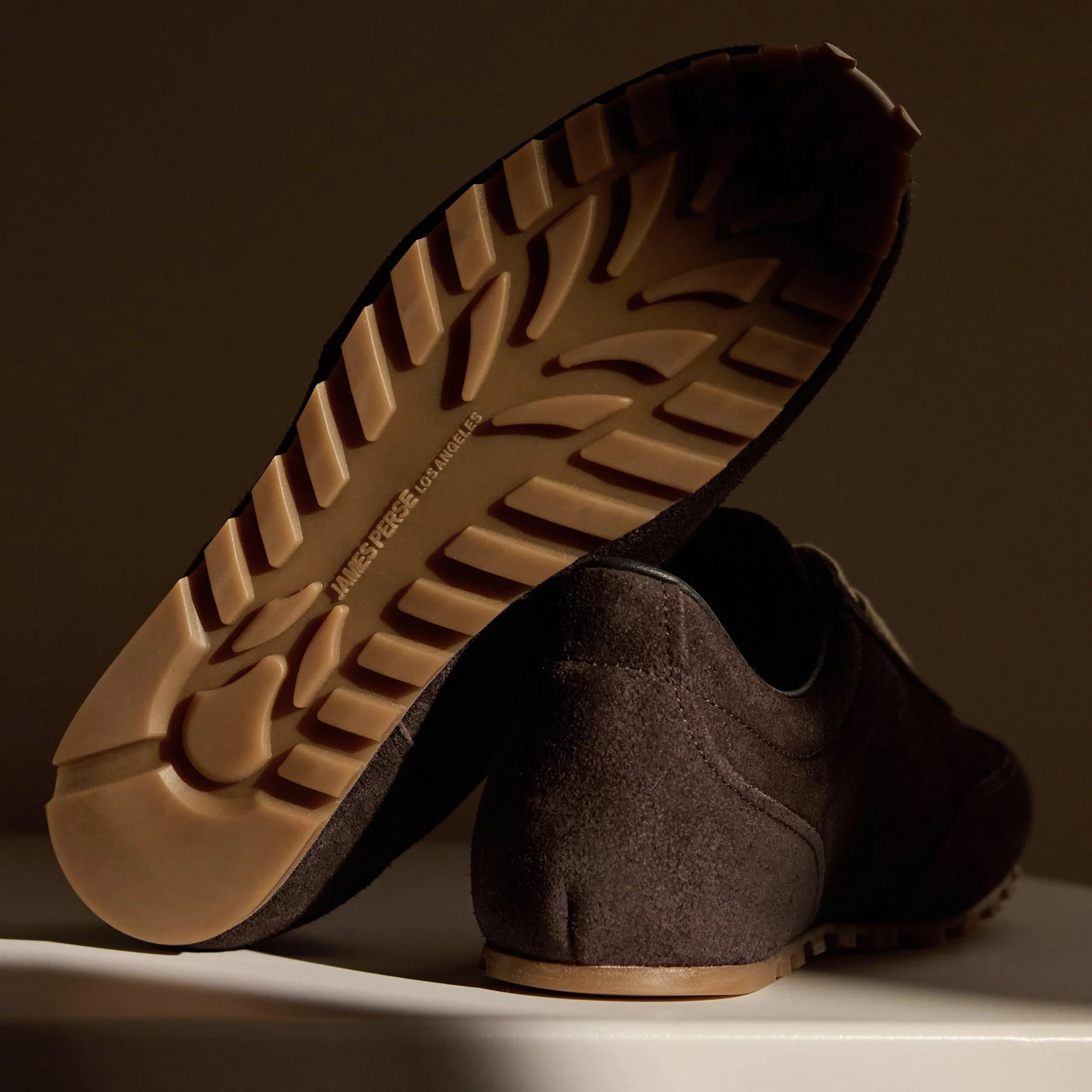 Women's Suede Low Running Sneaker - Cafe - Image 5