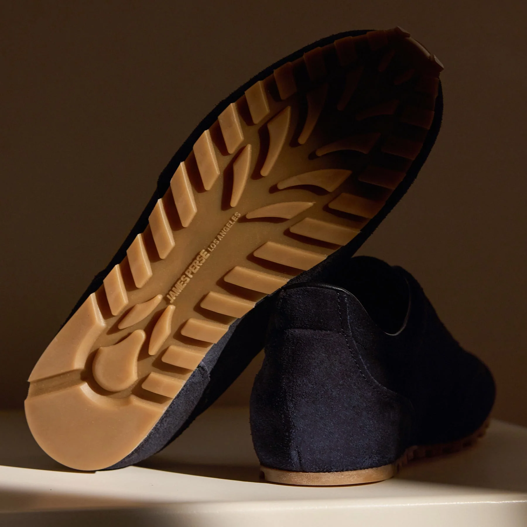 Women's Suede Low Running Sneaker - Navy - Image 5