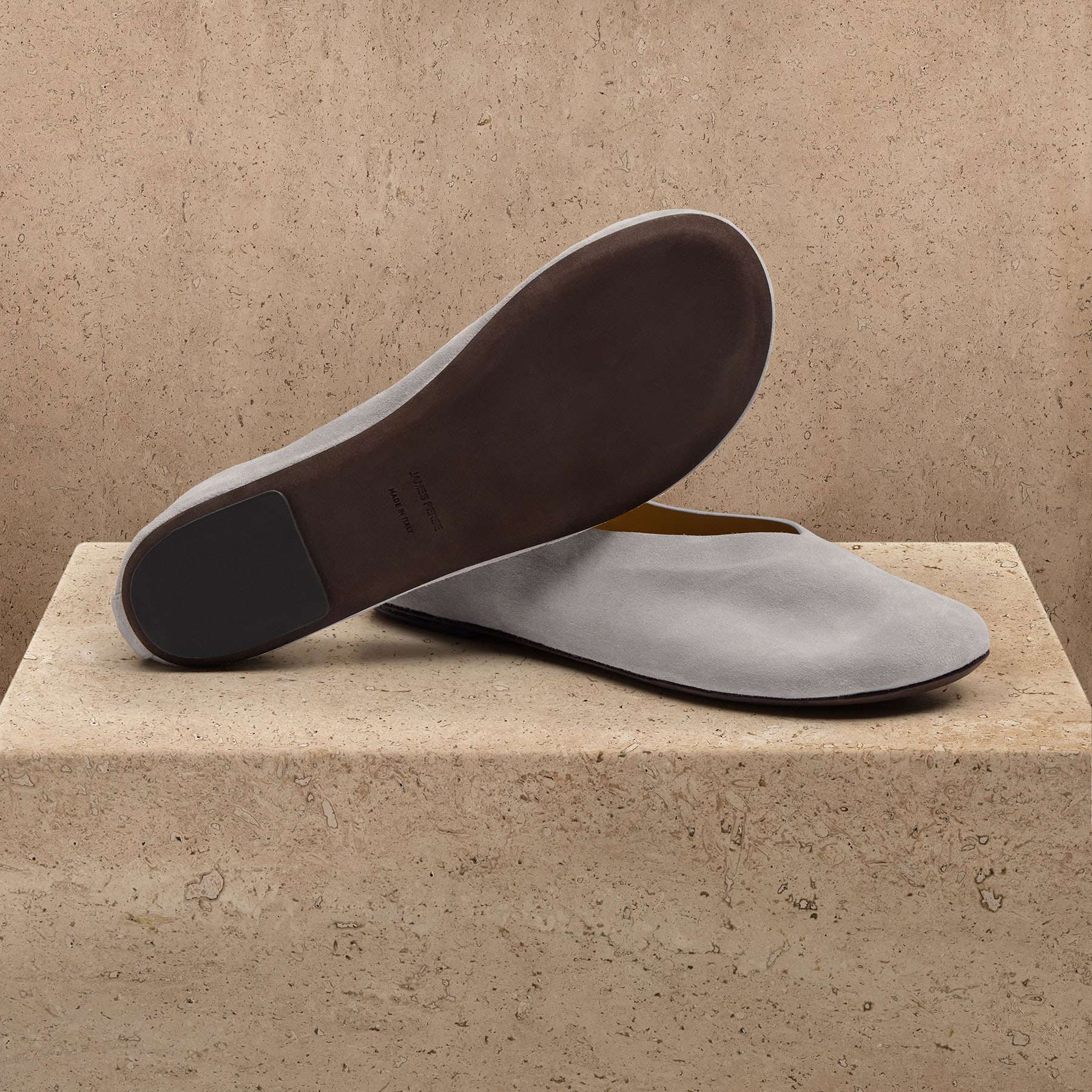 Women's Suede V Ballet Flat - Powder - Image 4