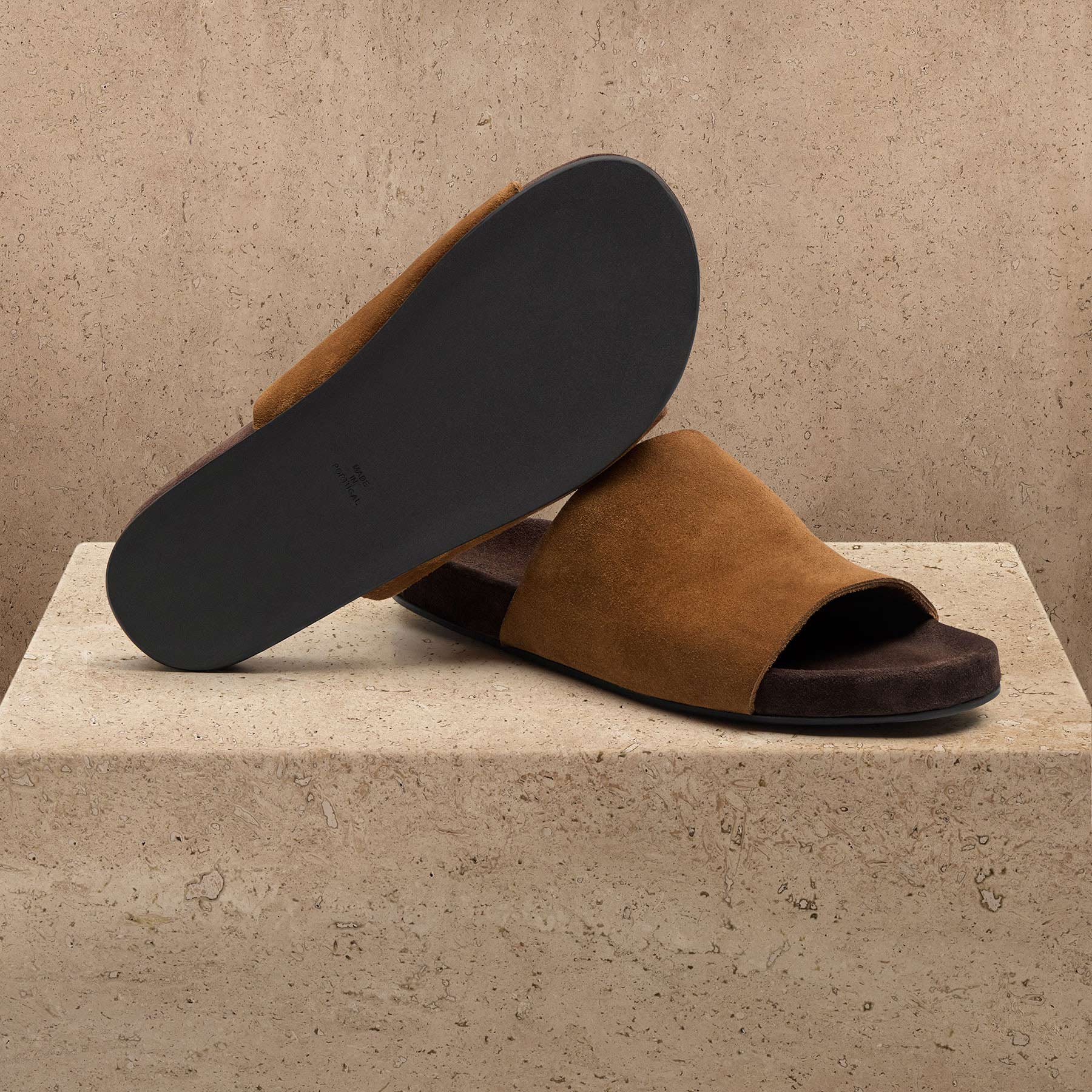 Women's Two Tone Suede Slide - Hazel/Ebony - Image 5