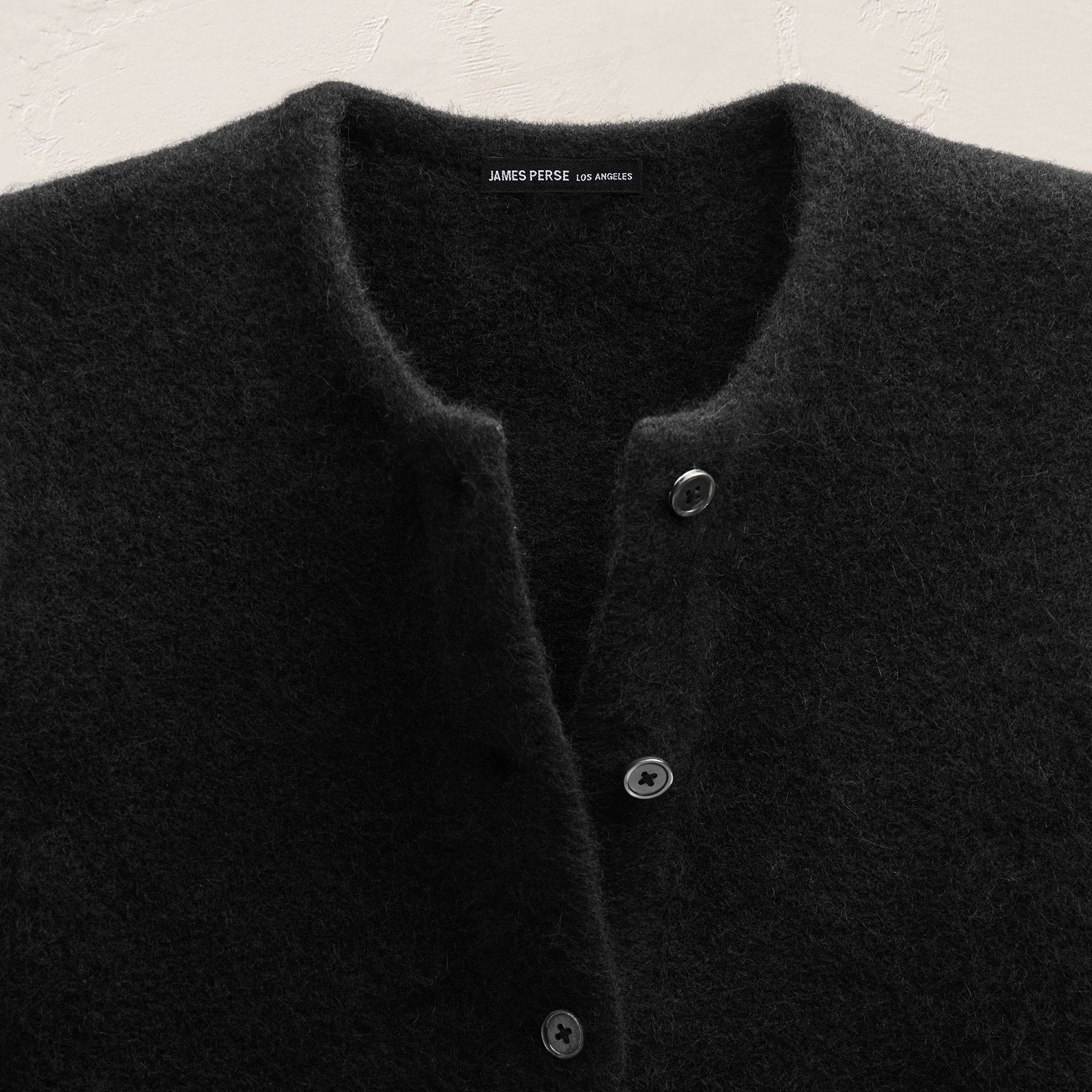Wool Alpaca Cardigan Jacket - Black - Image 4