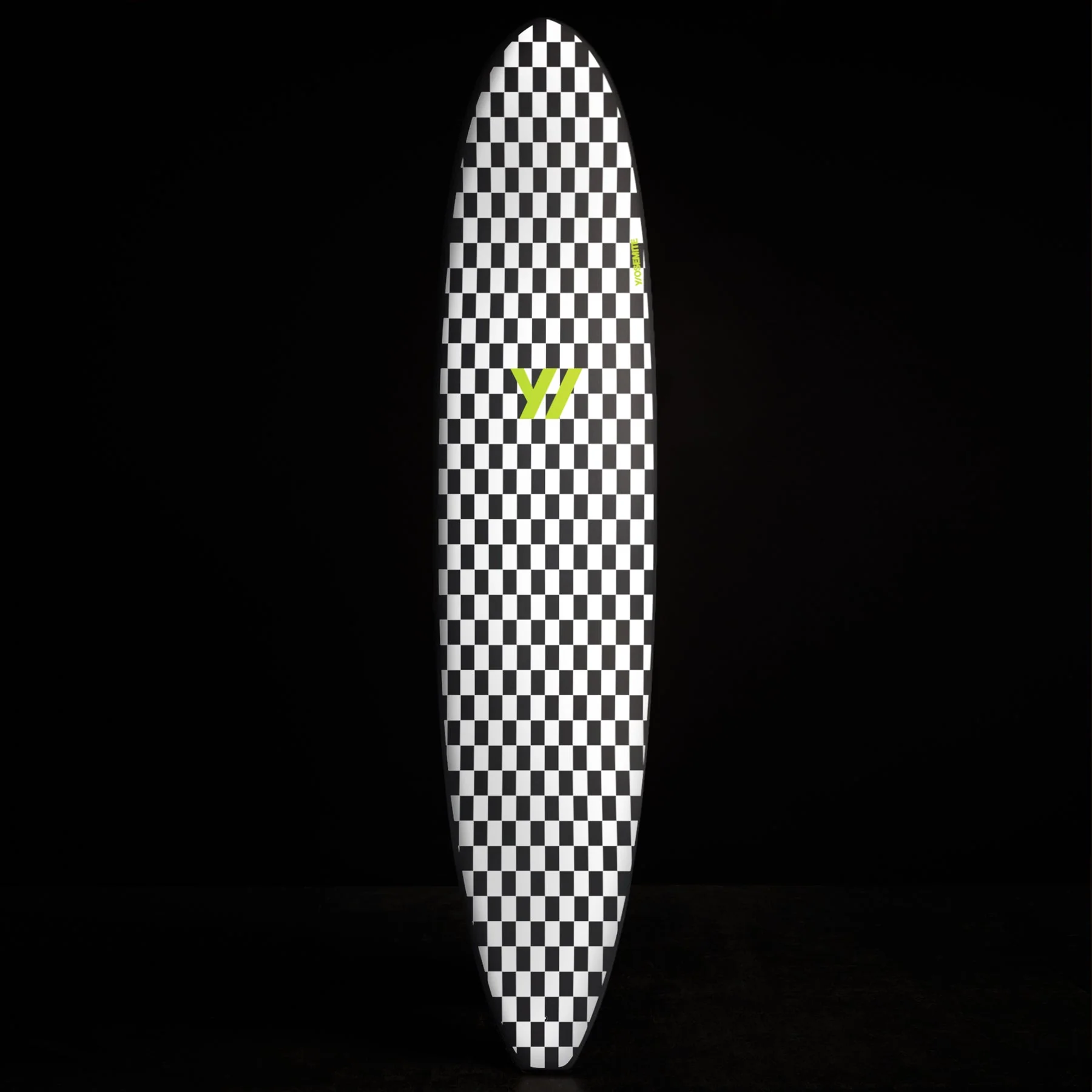 Y/OSEMITE Checkered Longboard 7Ft 10In - Black/White