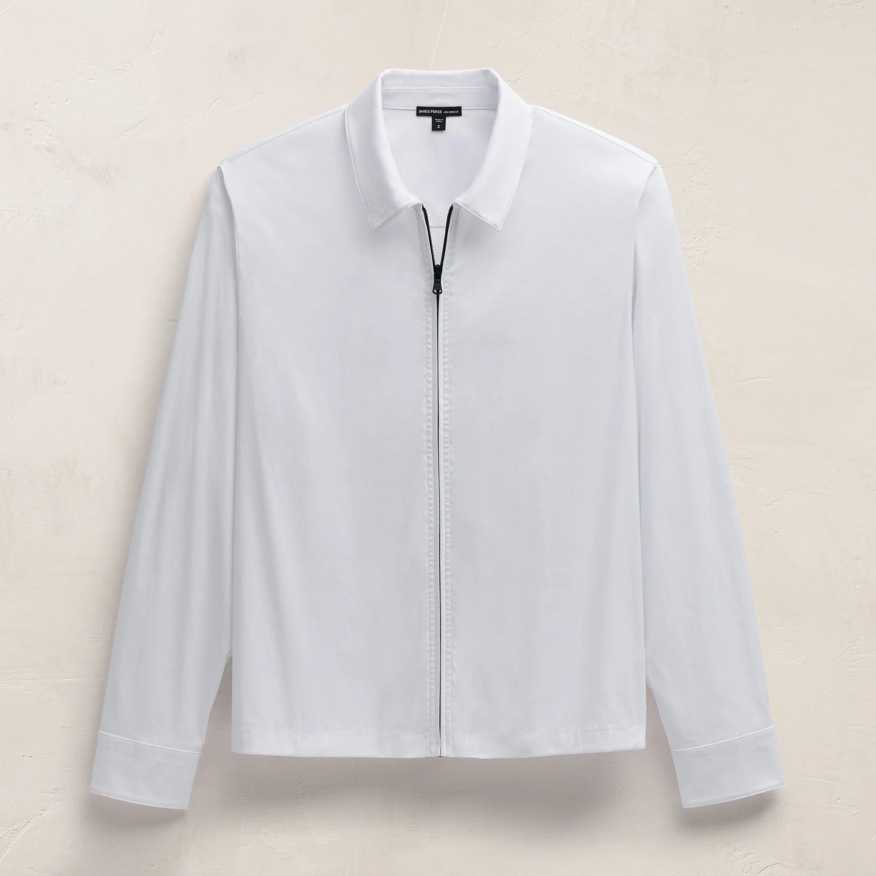 Zip Up Shirt - White - Image 2